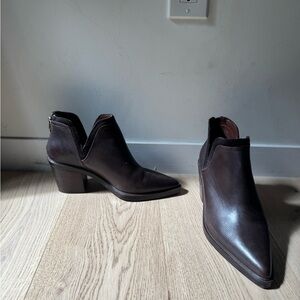 Vince Camuto Riggie Bootie in Dark Brown